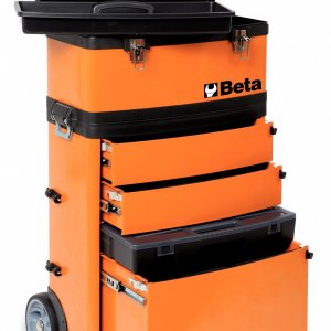 Trolley porta-herramientas con 3 cajones C41H naranja