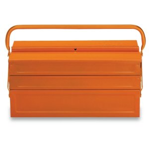 Caja de chapa de 5 departamentos naranja