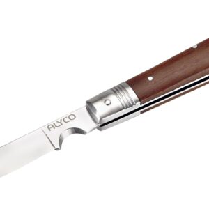 ALYCO NAVAJA METÁLICA CON MANGO DE MADERA PARA ELECTRICISTA 101274