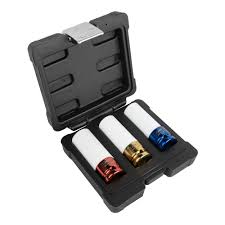 JBM KIT DE 3 VASOS IMPACTO 1/2″ ESP. EXTRACCIÓN RUEDAS