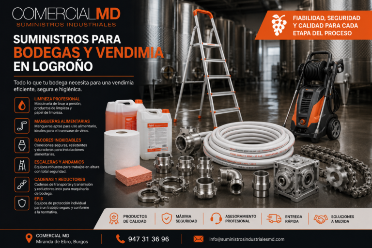 Lee más sobre el artículo Suministros para bodegas y vendimia en Logroño: equipos y materiales que marcan la diferencia en cada campaña